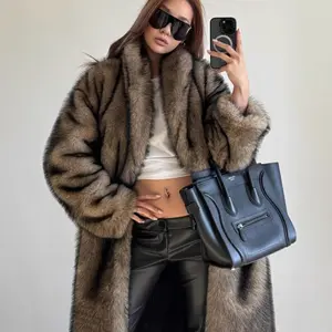 Longgreenfruitcollarfoxfurjacket Womenswear Coats