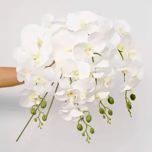 6pcs Lifelike Artificial Orchid Flowers Realistic Butterfly Orchid Stems for Home & Wedding Decor Perfect Gift for Valentine's Day Mother's Day Christmas & New Year Plastic Decorative Flowers
