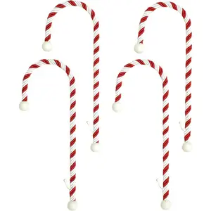 Haute Decor Candy Cane Stocking Holder (Classic Red and White) - Hang Your Christmas Stockings in Style - Lightweight Yet Holds Up to 10 Lbs (4)