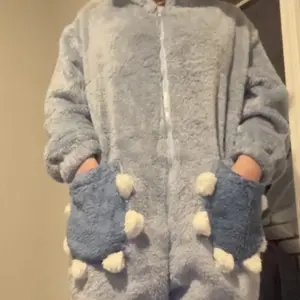 Cute Blue Shark Pajamas Long Sleeve Jumpsuit Animal Autumn Homewear Winter Sleepwear Cosplay Costume for Women and Men