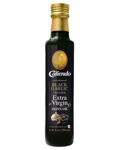 Caliendo Premium Black Garlic Infused Extra Virgin Olive Oil, Authentic Italian - 8.5 Fl Oz Bottle