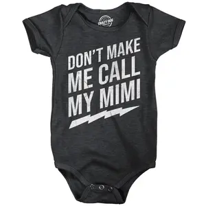 Dont Make Me Call My Mimi Baby Bodysuit Funny Sarcastic Graphic Novelty Jumper for Infants Funny Baby Onesies Funny Sarcastic Onesie Novelty Onesie Black -