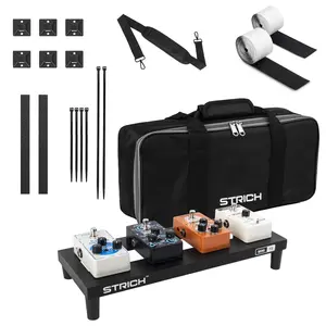 STRICH Guitar Pedal Board Aluminum Alloy 0.83lb Super Light Effect Pedalboard 15'' x 5.7'' with Carry Bag, MINI 15