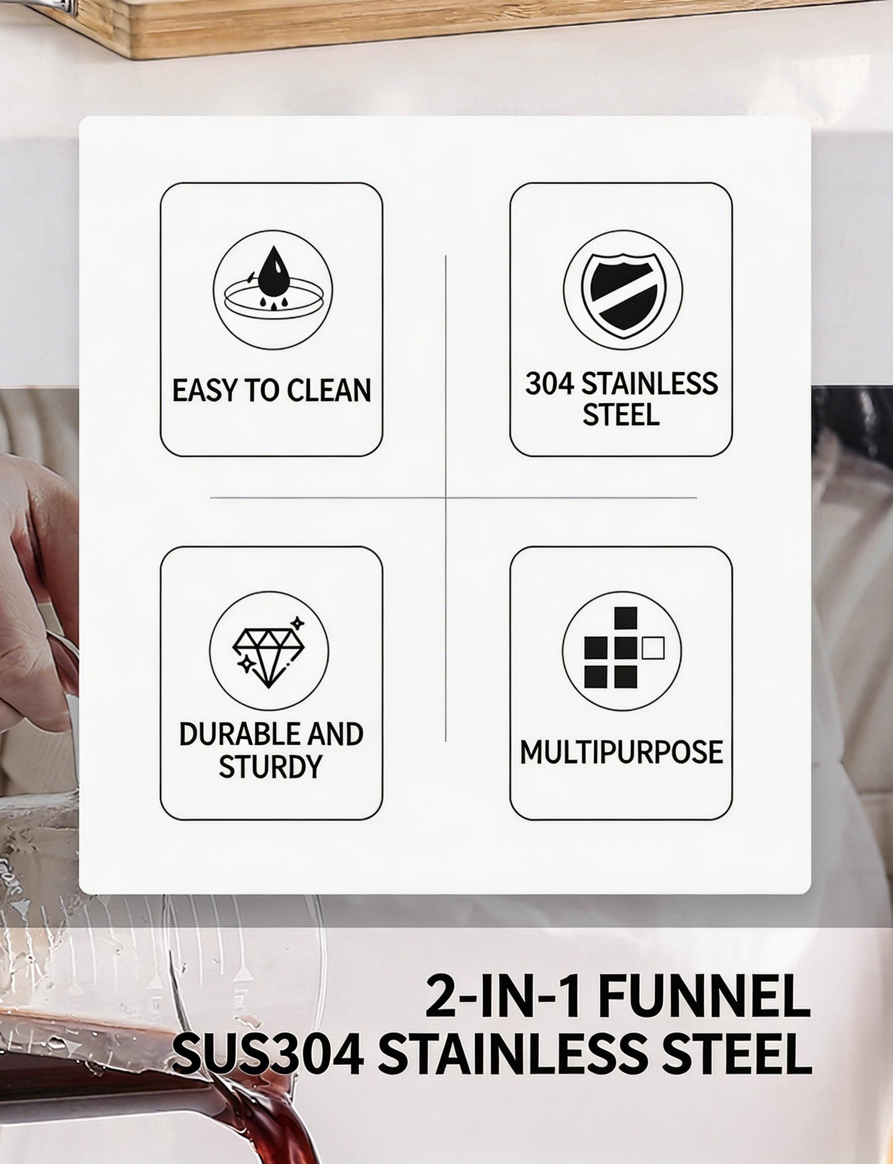 Viral Kitchen Hack 3Piece 304 Stainless Steel Funnel Set Ultimate 2026 Home Organization Must-Have Includes Filter Screen & Cleaning Brush Perfect for Essential Oils Spices & Liquid Filling – Durable & Professional Grade Viral Kitchen Hack 3Piece 304 Stainless Steel Funnel Set Ultimate 2026 Home Organization Must-Have Includes Filter Screen & Cleaning Brush Perfect for Essential Oils Spices & Liquid Filling – Durable & Professional Grade