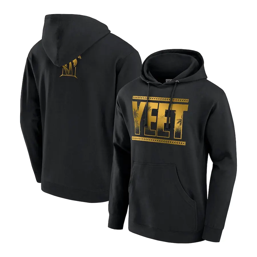 Unisex Jey Uso Champion Golden Yeet Cotton Hoodie - Stylish Basic Casual Menswear Tshirt, Soft Pullover for Pro Wrestling Fans