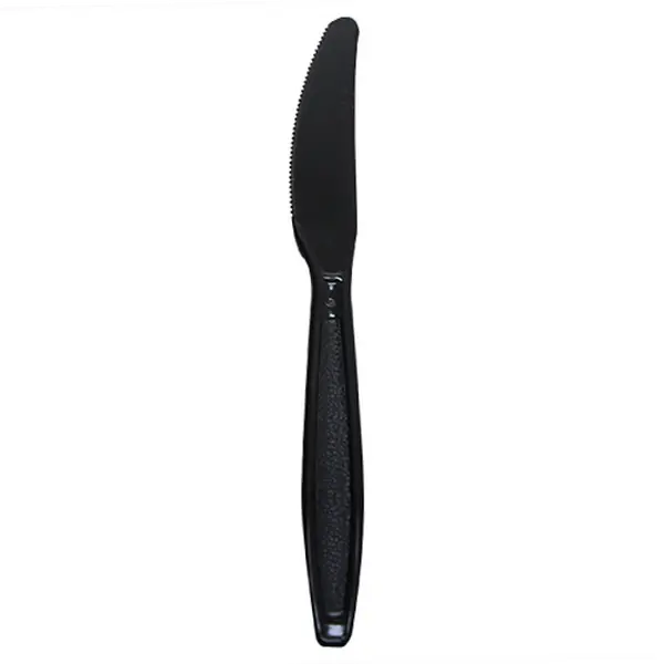 [1,000 ct] PS Plastic Extra Heavy Weight Knives, Black