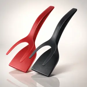 2-in-1 Grip & Flip Spatula Tongs – Viral Egg Flipper & Pancake Turner for Burgers, Fish, Omelets, BBQ | Non-Stick Safe, Heat-Resistant PP, Easy Clean & Dishwasher Safe, Ergonomic Kitchen Tool