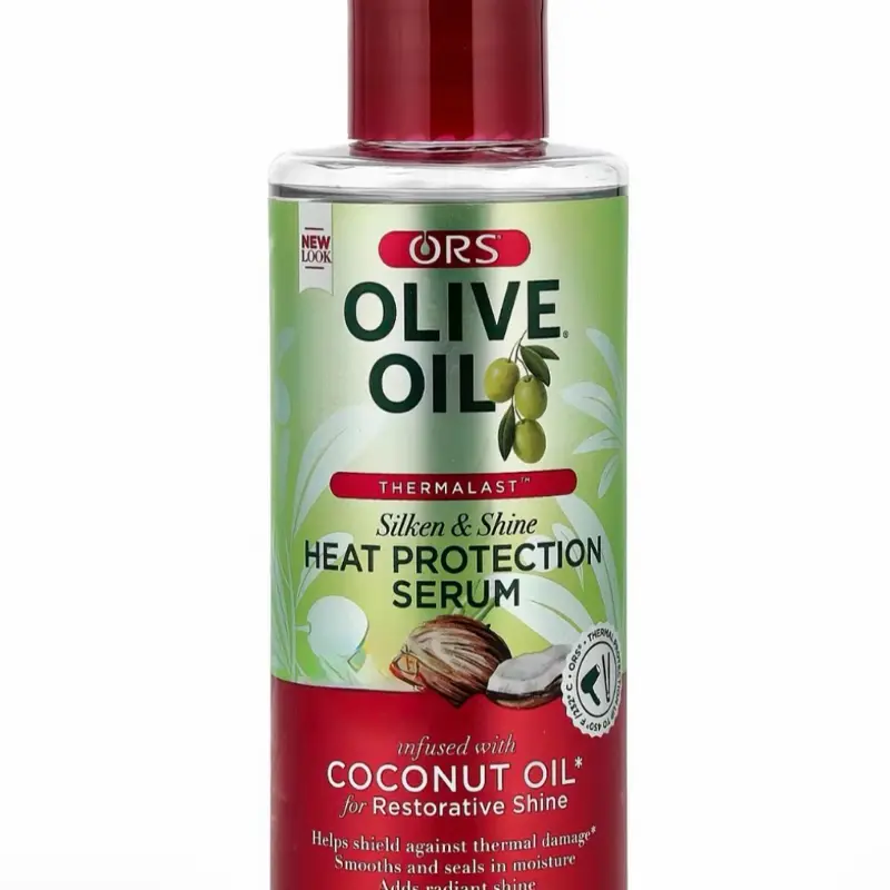 ORS Heat Protection Serum with Olive Oil & Silicones - Heat Protectant Styler for Hair Styling, Unisex Hair Care Treatment (Olea Europaea Fruit Oil, Cyclopentasiloxane, Dimethicone)