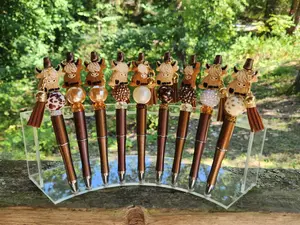 Highland Cow Beaded Pen