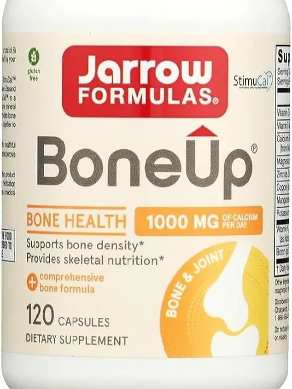 Jarrow Formulas BoneUp – Bone Health & Skeletal Nutrition Supplement with Calcium, Vitamin D3 & K2, MCHA Calcium, Non-GMO & Gluten-Free, 120 Capsules