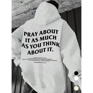Bible Scripturals Autumn/Winter Hoodies, Philippis Quotes Graphic Design, Comfortable Y2K Street Costume Trend, Men's and Women's General Casual Weaving Fabric T-shirts