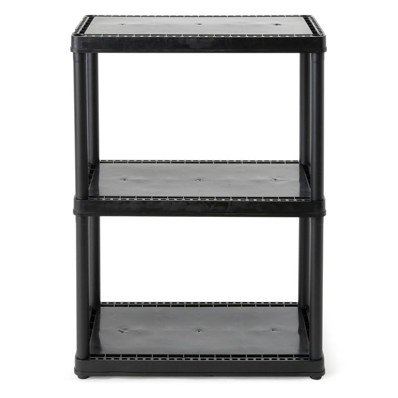 Gracious Living Light Duty Storage Shelving Unit Organizers, 3 Shelf (2 Pack)
