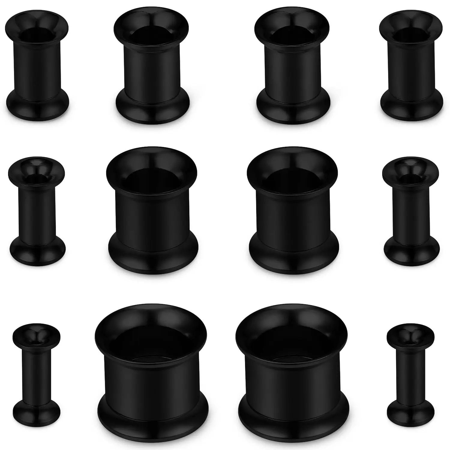 8g 6g 4g 2g 0g 00g Ear Gauge Stretching Kit Steel Mix Size Screw Tunnel Gauges Plugs Earrings Expander Stretcher Piercings