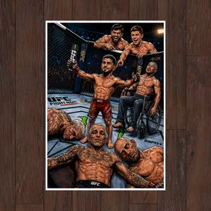 UFC Fight Night Funny Poster,  Wall Art MMA Fighter Print Gym Man Cave Decor Gift