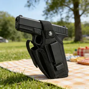 9 mm, 380 ACP, 45 ACP pistol holster; IWB/OWB concealed carry holster with magazine pouch; unisex; fits left- or right-handed users; compatible with S&W, M&P, SIG, and other models adjustable shoulder bag