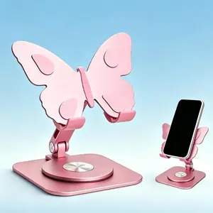 Joytutus Aluminum Alloy Smartphone Folding Mount, 360 Degree Rotatable Compact Selfie Phone Holder, Foldable Adjustable Universal Stand for Mobile Phones And Tablet Daily Use