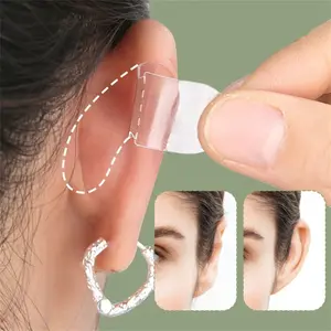60pcs of Invisible Elf Ear Stickers, Hypoallergenic Support Stickers, for Role-Playing And Facial Shaping - Transparent Vertical Correctors, Suitable for Both Men And Women.