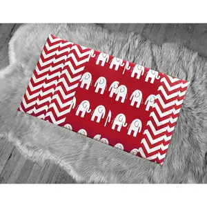 SALE IKEA Bankkamrat, Hemmahos, Stuva Bench Pad Cover  Red Elephant, Chevron