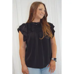 Most Black Short Sleeve Top