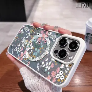 Colorful Small Florals This Phone Case, Compatible With IPhone 17/Air/16/15/14/13/12 Pro/11/XS Plus Max/ S22/S23/S24/S26, Features A Stylish And  Pattern Design. Available In A Variety Of Colors, This Classic, Shockproof Hybrid Case Makes  Gift For Friend