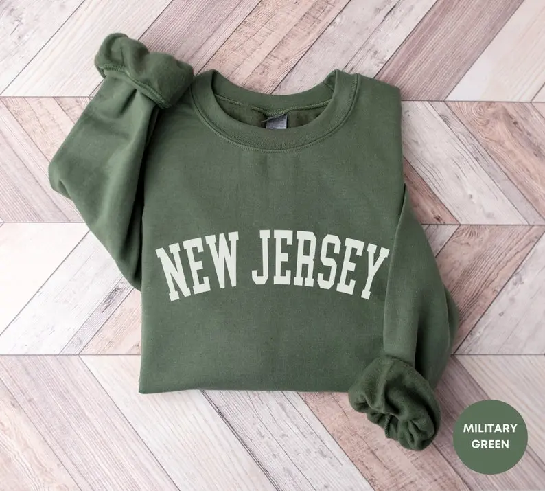 New Jersey Sweatshirt, New Jersey Shirt, New Jersey Crewneck Sweater, US State, New Jersey Gift, Soft Unisex Sweatshirt