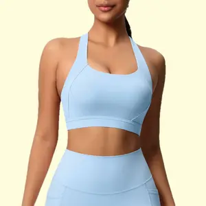 Women's Seamless Bra Tank Top - High-Intensity Sports Design, Comfortable Fit, Built-in Chest Pads, Multi-Size, All-Season, Suitable for Yoga, Running