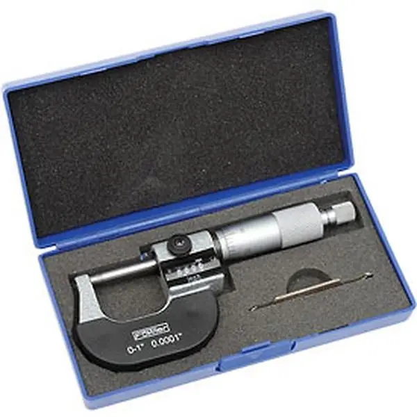 Fowler 52-224-001 1 in. Carbide Tipped Digital Counter Micrometer, High-Quality Hand Measuring Tool for Inspection & Dependability