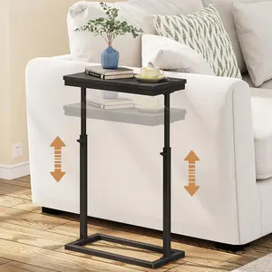 End Table, Side Table, Tall Couch Table, Sofa Table, Living Room, Bed Room, Black
