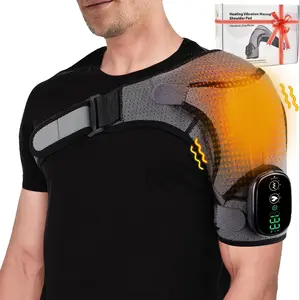 Heated Shoulder Wrap Cordless Electric Heating Vibration Pad Cuff Massager for Men & Women Neck Care Stick Muscle Roller Stick