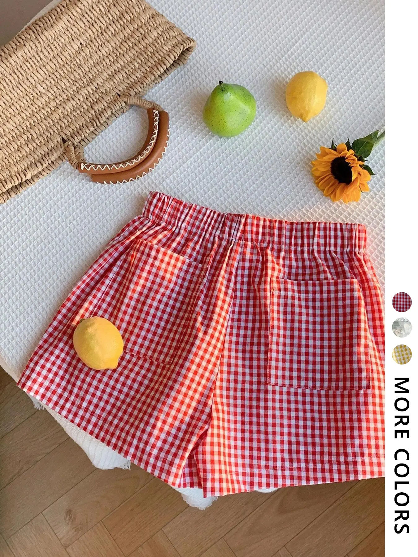 Women's Plaid Print Gingham Shorts, Checkered Shorts, Casual Comfy Drawstring Waistband Shorts for Daily Wear, Ladies Bottoms for All Seasons