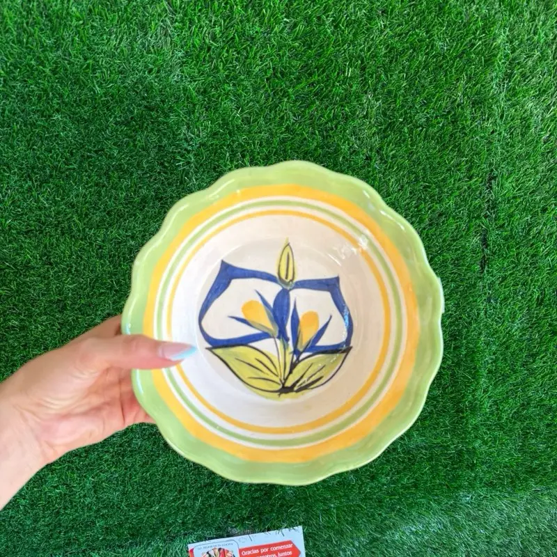 Pozolero Plate of Deep Alcatraz Verde/Cobalto 7.5 In.