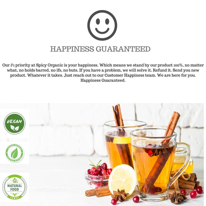 SPICY ORGANIC Cinnamon Sticks - 100% USDA Certified Organic - With Strong Aroma, Ideal For Cooking & Baking Flavor Spice