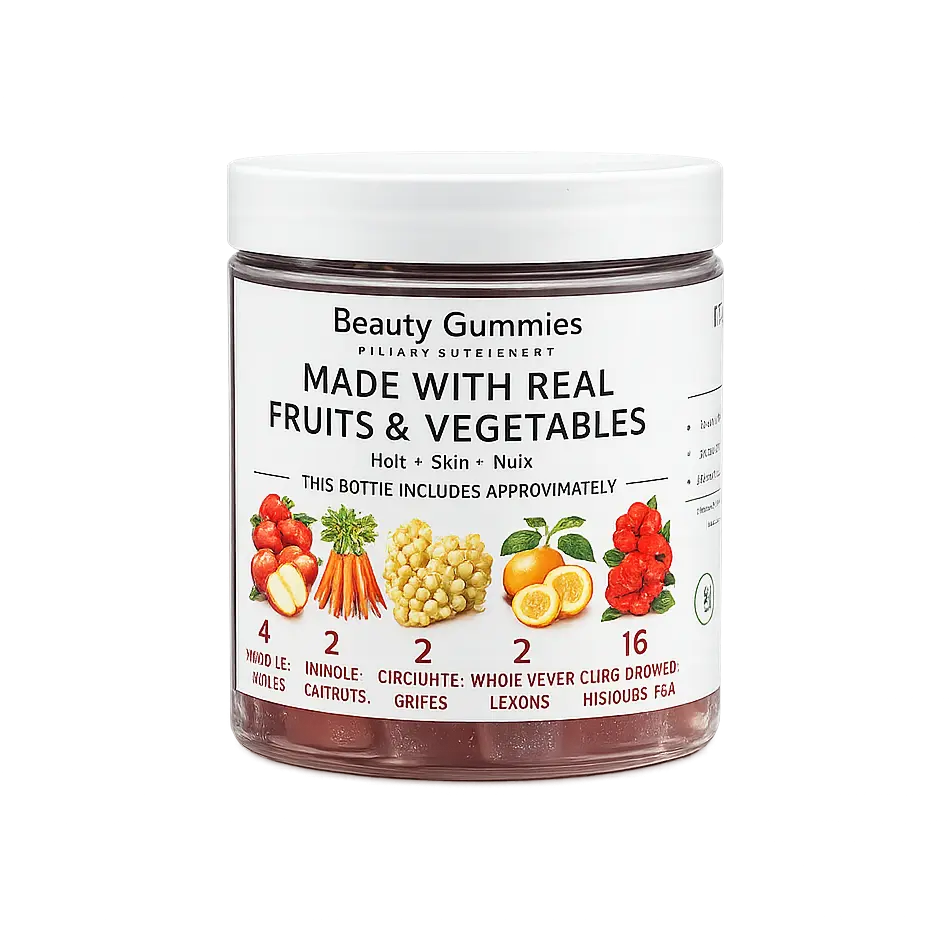 Beauty Gummies Made with Real Fruits and Vegetables