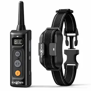 ECHOKRAFTS (ECHOPETS ) P325 2000FT Anti Bark with Remote Control Waterproof Dog Training Collar, Black