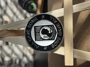 POW/MIA Metal Emblem – Silver Plated 1.75” Full Color UV-Protected Badge with 3M