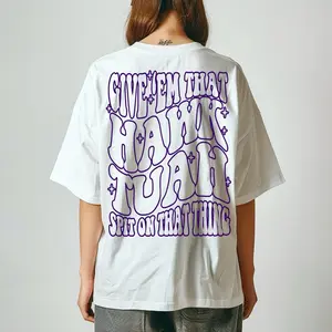 Hawk Tuah Girl Shirt Purple White Street Wear T-Shirt Womenswear Menswear Clothing Top Piece Streetwear Tshirt Summer Lady