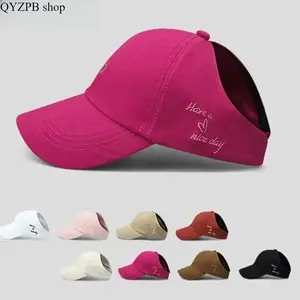 High Ponytail Baseball Cap for Women – Messy Bun Adjustable Hat, Breathable Lightweight Summer Sun Visor, Open Back Ponytail Slot for Running, Gym, Beach & Outdoor Sports
