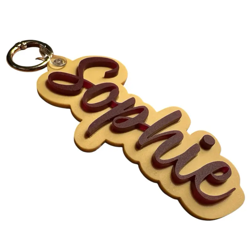 Custom Name Bag Charm/Bag Tag - Personalized Name Design with Unique Style