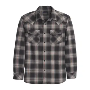 Pendleton Wyatt Snap Front Shirt - Classic Plaid Design with Front Pockets & Button Closure for Men