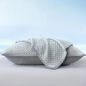 Cooling Pillowcase Soft Breathable Polyester Fiber Bedding, Summer Comfort Light Elegant Pattern