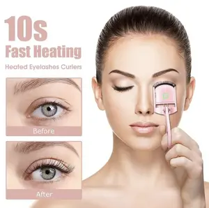 Electric Eyelash Curler USB Charging Model Fast Heating Portable Eye Lash Perm Shaping and Lasting Curling Thermal Eyelash Clip