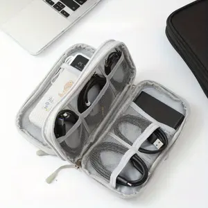 1pc Multi-functional Digital Storage Bag with Power Bank, Mouse, Charger, Data Cable, Mobile Power, Hard Drive Case, Protective Cover, and Organizer Bag - Keep Your Electronics Safe and Organized