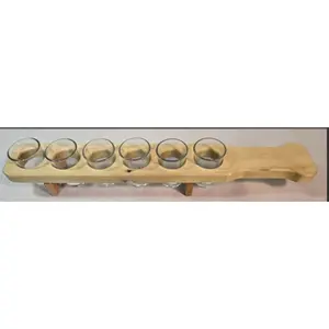 Wooden Shot Glass Flight Tray – Handmade Drinkware Display