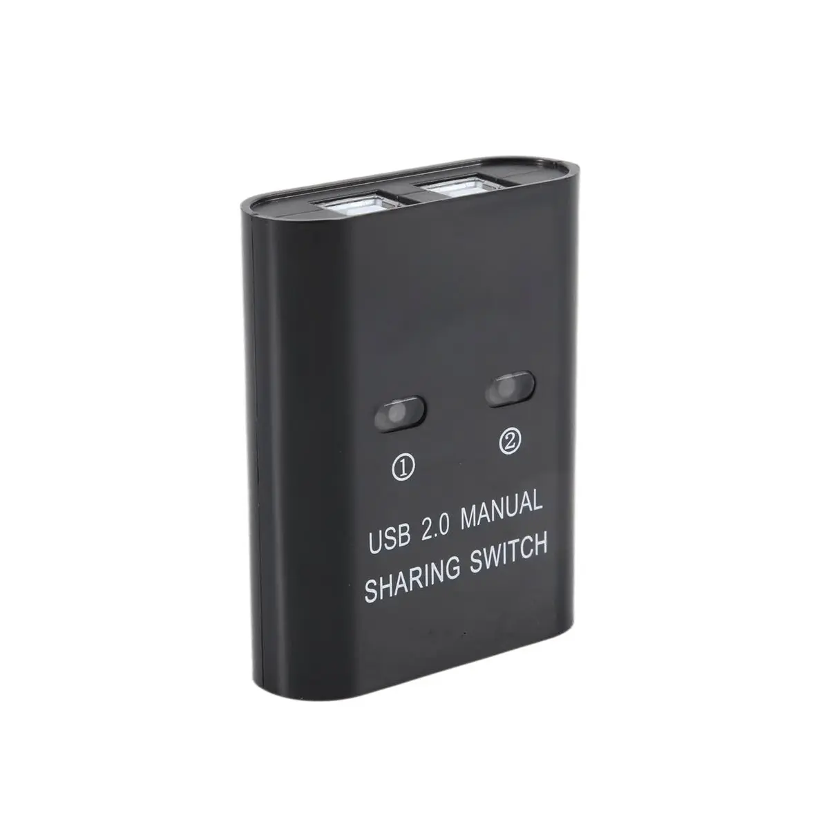 2-Port Manual USB Printer Sharing Device - Hot Swap, Plug-and-Play, High Compatibility, Quick & Convenient to Use, Black 2-in-1 Out KVM Switching Splitter Hub Converter, Compact And Efficient
