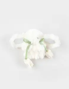FULL TILT Plush Bunny Bag Charm, Cream