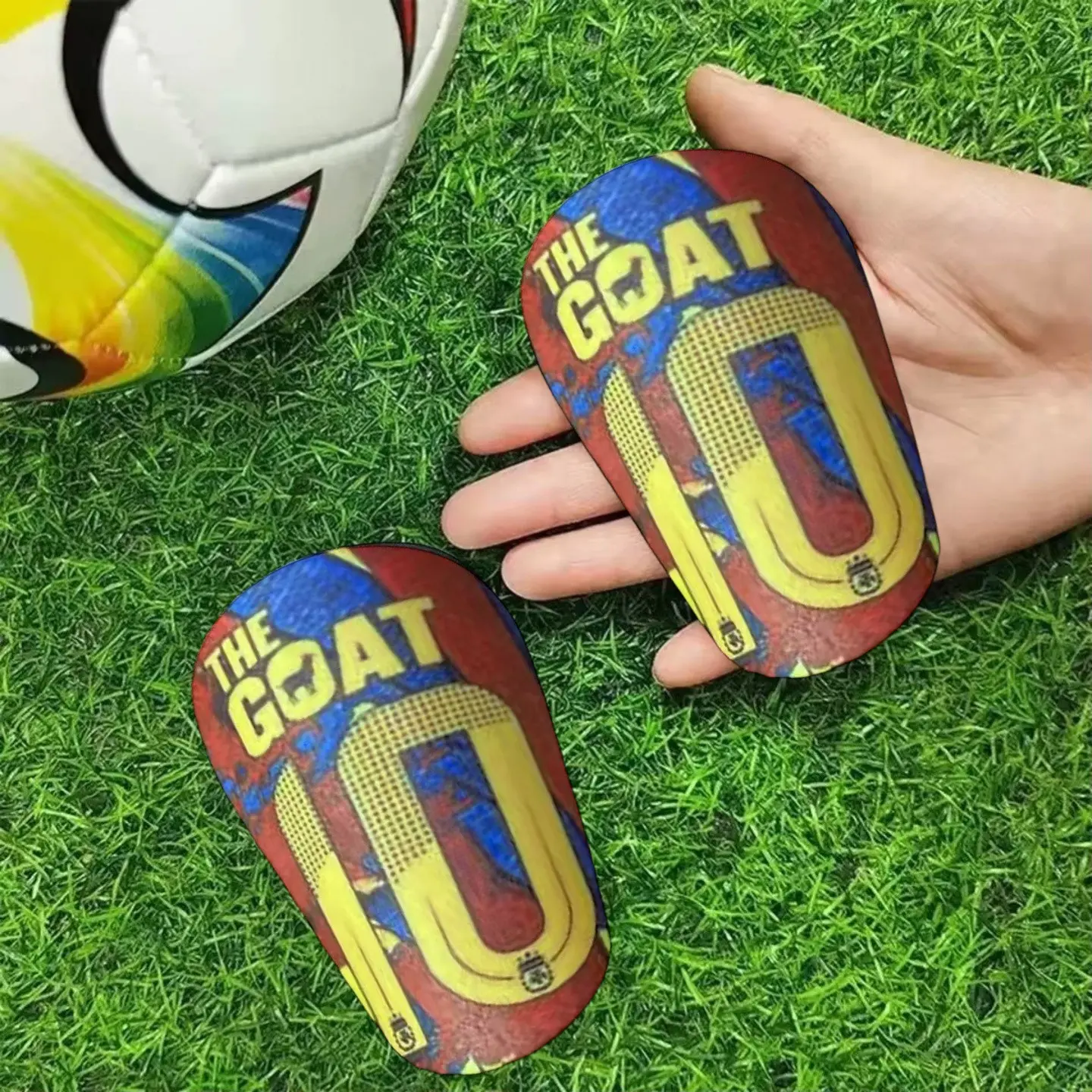 Mini Soccer Shin Guards, Thick Impact Protection, Comfortable Lightweight, Durable Cross Design, Ideal for Training and Matches, Football Accessories, Soccer Equipment, Soccer Gear