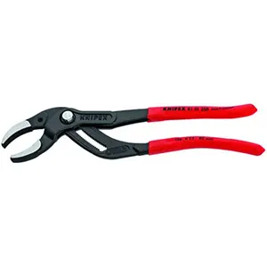 212 MAIN Knipex Tools KX8101250SBA SBA 10 in. Steel Pipe & Connector Pliers, Easy-Adjust Push-Button Pipe Grip