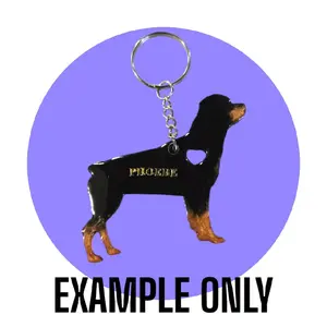 Customizable Resin Rottweiler keychain/3D Magnet - All Proceeds donated to surgery !