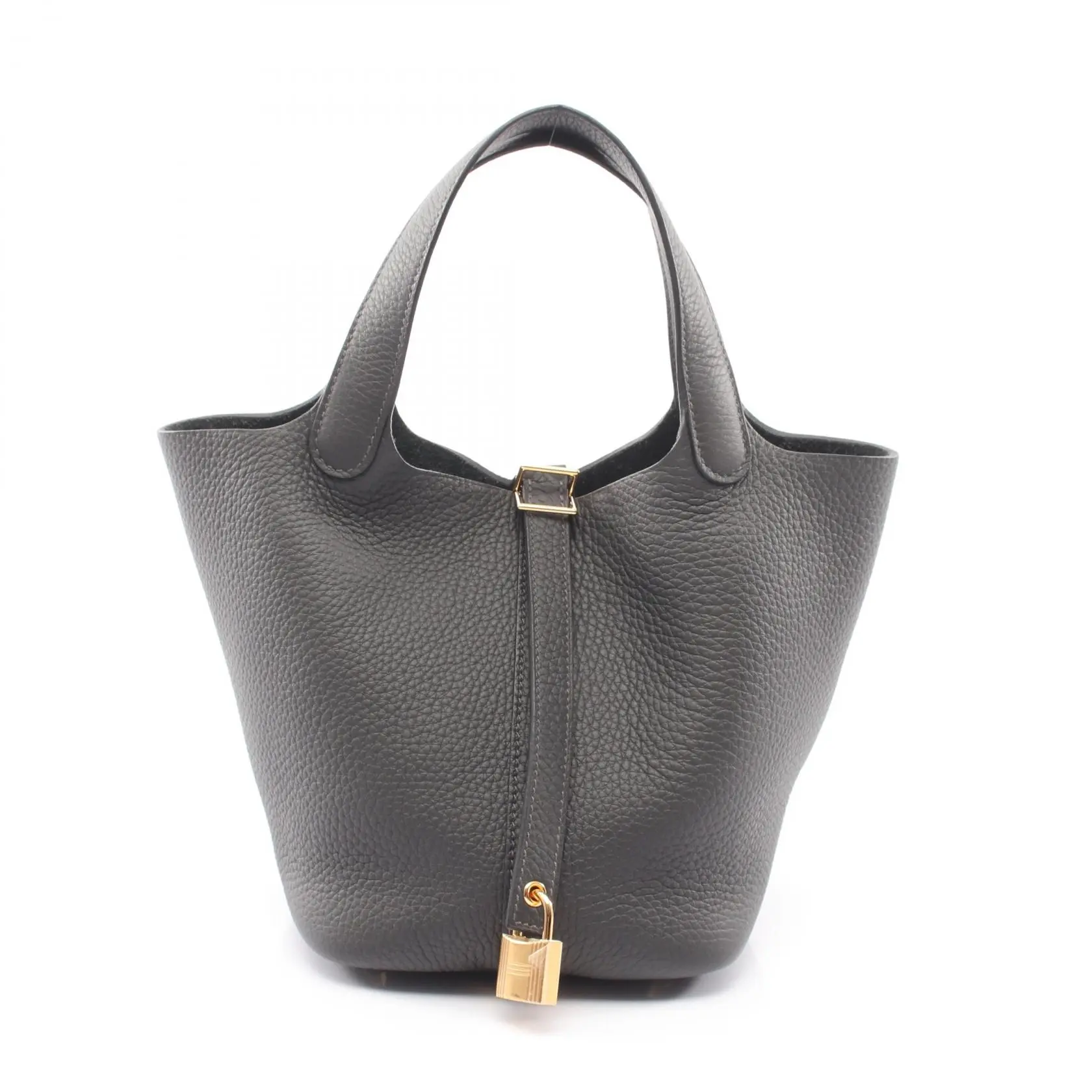 Pre-owned HERMÈS Calfskin Shoulder Bags Hermes Picotin Lock PM Taurillon Clemence Handbag