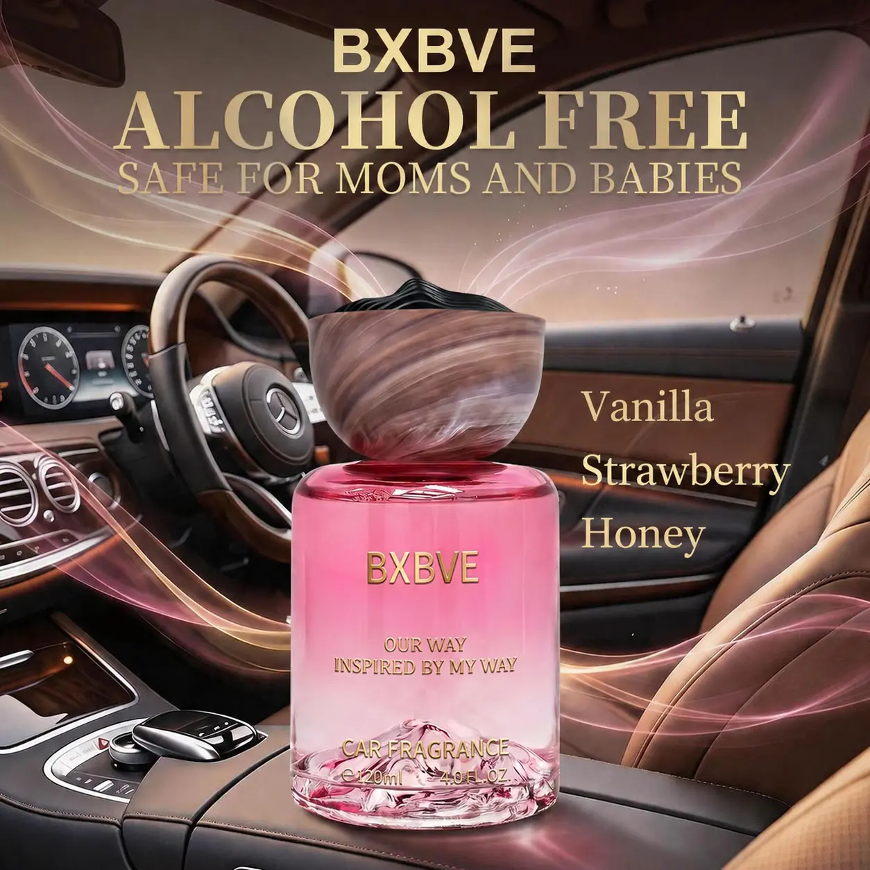 Luxury Arabian Vanilla Honey Car Air Freshener (4.0 oz) - Long Lasting Hanging Car Diffuser, Premium Auto Scent & Aromatherapy, Perfect Birthday Gift for Men & Women#sohochic